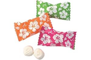FUN EXPRESS Tiki Party Hibiscus Buttermints (108 individually wrapped mints) Luau and Tropical Party Candy and Favors