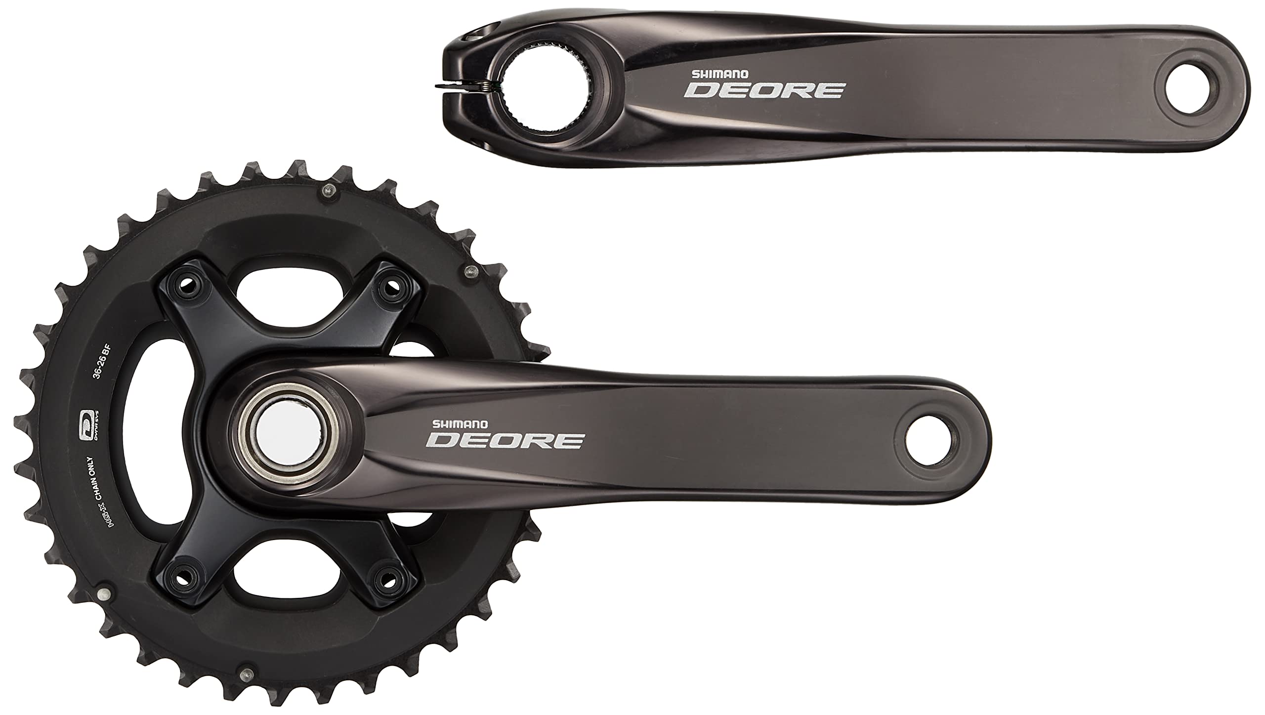 Shimano FC-M6000 Deore 10-speed chainset, 36/26T, 48.8 mm chain line, 175 mm