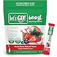 Let'z Go Clean Energy Drink Mix [Healthy Caffeine] Energy Drink Powder With Natural Caffeine Packets, High in Vitamins C + D, Electrolytes for Hydration | Sugar Free | No Calories | Pre Workout Powder | Anytime Energy | Daily Fuel With No Crash Or Jitters | 15 Count Mixed Berry