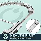 FORIOUS Kitchen Tap Spring Kitchen Sink Mixer High Arc 360° 2 Spray Chrome view 9