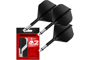 Target Darts K-Shift No.2 Integrated Flights & Shafts | K Shift No.2 Flight & Shaft System, Black – K-Flex Intermediate Shift