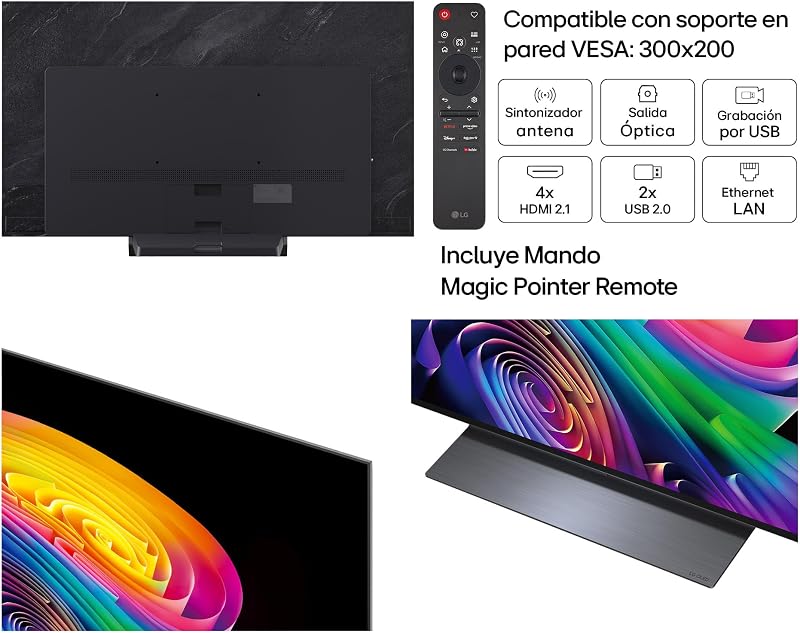 OLED55C64LA - Smart TV OLED EVO AI 55" 4K Sem Reflexo 98,9%, 2026