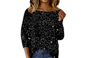 Nantdog Womens Sequin Tops Long Sleeve Sparkle Shirts Shimmer Glitter Party Blouses Crewneck Loose Fit Concert Outfits 2025