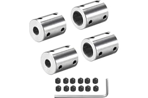 DAIER 4Pcs 8mm to 12mm Rigid Motor Shaft Coupling Coupler Sleeve Coupling Adapter for 3D Printers RC Motor Accessories