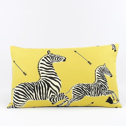 Amazon Com Zebra Migration Yellow Decorative Handmade Throw