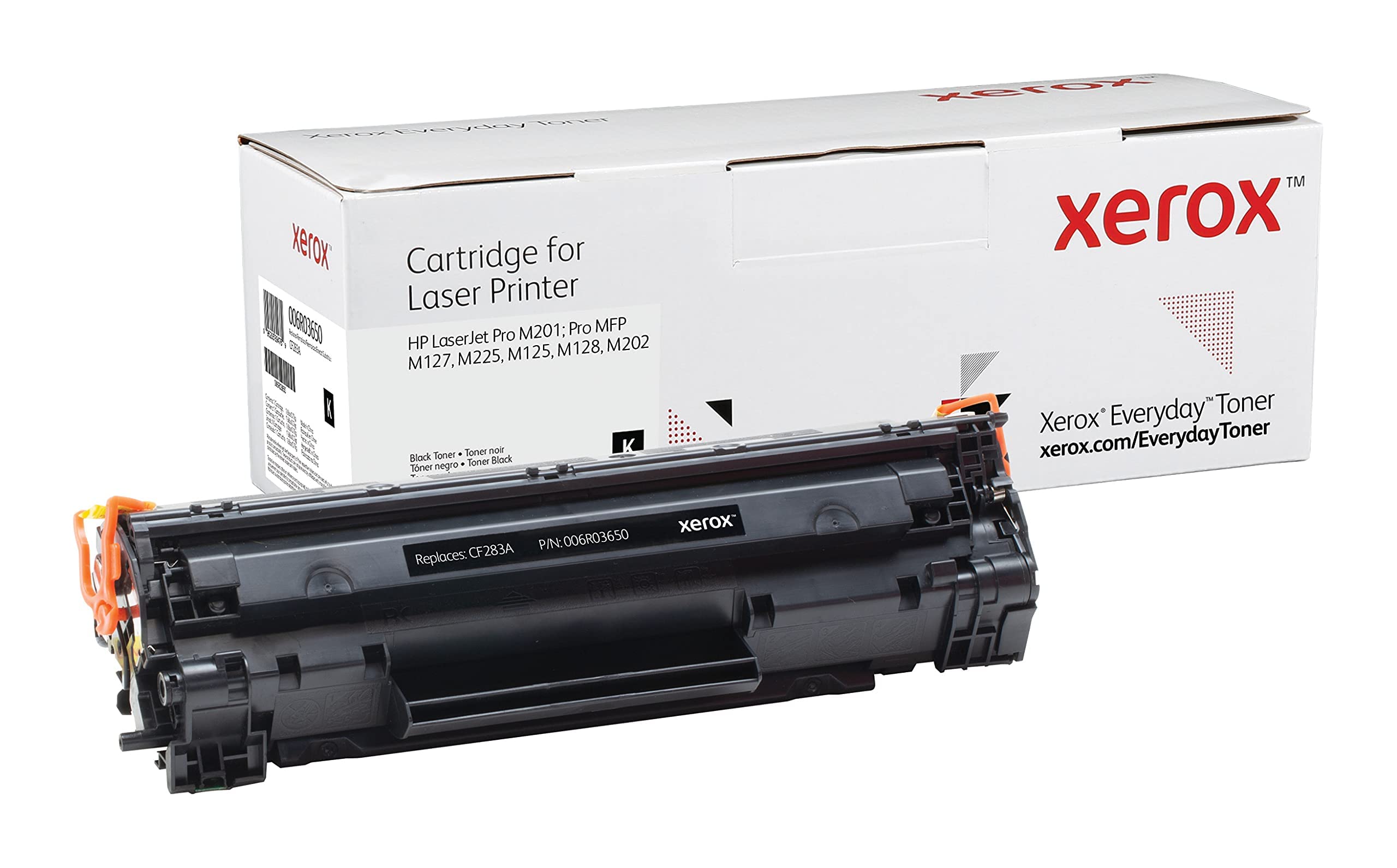 Everyday by Xerox Compatible HP CF283A (83A) Black Toner for use in HP LaserJet Pro M201; Pro MFP M127, M225, M125, M128, M202, High Capacity