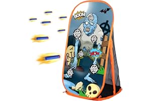 Quanquer Toy Foam Blasters Shooting Practice Target Compatible with Nerf Toy Blasters - Zombie Shooting Target Game with Net - Ideal Shooting Games Toy Gift for Boys Girls Indoor Outdoor Activity