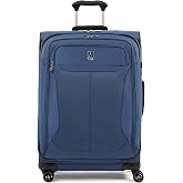 Travelpro Tourlite Softside 25" Expandable Luggage with 4 Spinner Wheels, Lightweight Suitcase, Checked Medium, Blue