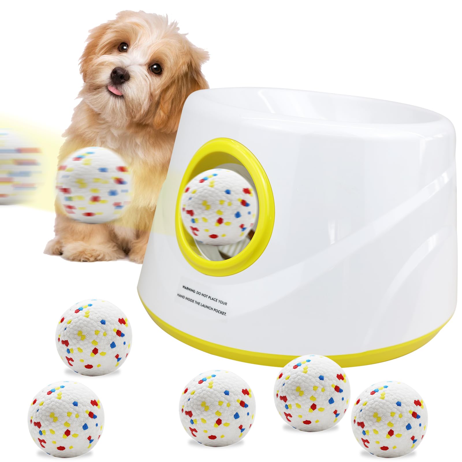 Photo 1 of Magicorange Automatic Dog Ball Launcher, Interactive Dogs Balls Thrower for Small and Medium Dogs,Dog Fetch Machine (Lime Green)