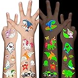 Awinmay 310pcs Luminous Temporary Tattoos For