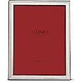 CUNILL Sterling Silver Picture Frame, Slim Rope Style Silver Picture Frame 5x7, Tarnish Resistant, Mahogany Wood Back, Fits 5" x 7" Photo, CUNILL Two Piece Gift Box