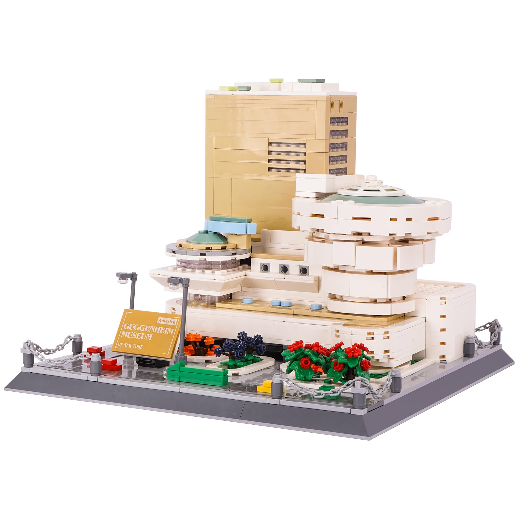 Oichy Architecture Building Toys Famous Guggenheim Museum Model Kits Artistic Building Block Model Sets for Decorations and Gifts (902pcs)