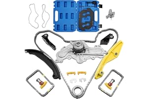 OWNWEEDA Timing Chain Kit with Water Pump + Camshaft Holding Tool with Timing Alignment Holder Tool Kit for 2011-2019 Ford Explorer/Edge/Taurus/Flex 3.5L 3.7L V6 303-1248 BL3Z-6268-A Timing Chain Set