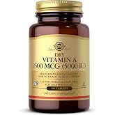 Solgar Dry Vitamin A 1500 mcg (5000 IU), 100 Tablets, Supports Healthy Eyes | Skin &amp; Immune System, Non-GMO, Vegan, Gluten Free, Dairy Free, Kosher - 100 Servings