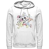 Disney Men's Mickey & Friends Running Group Shot Pull Over Hoodie