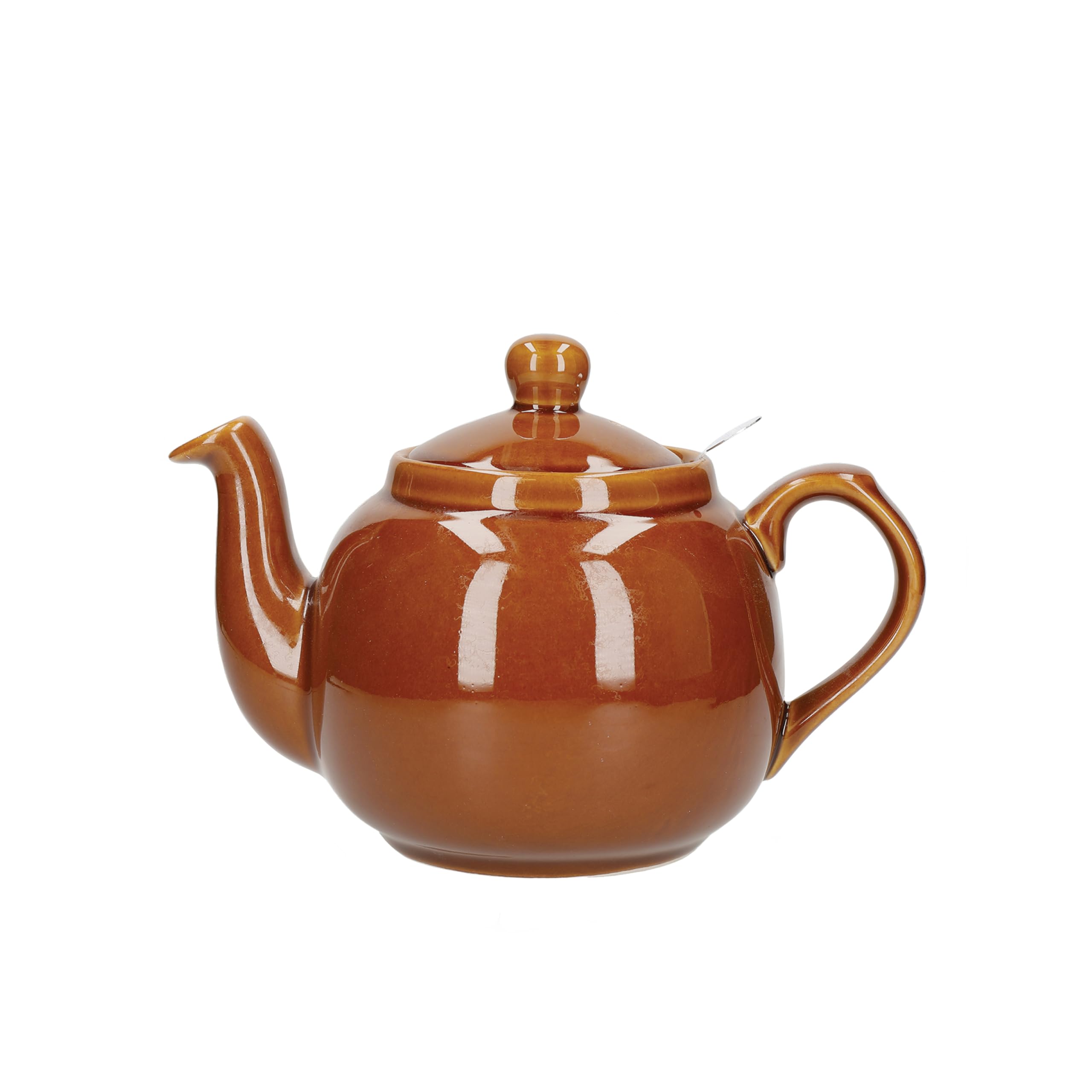 London Pottery Farmhouse Loose Leaf Teapot with Infuser, Ceramic, Rockingham Brown, 4 Cup (1.2 Litre)