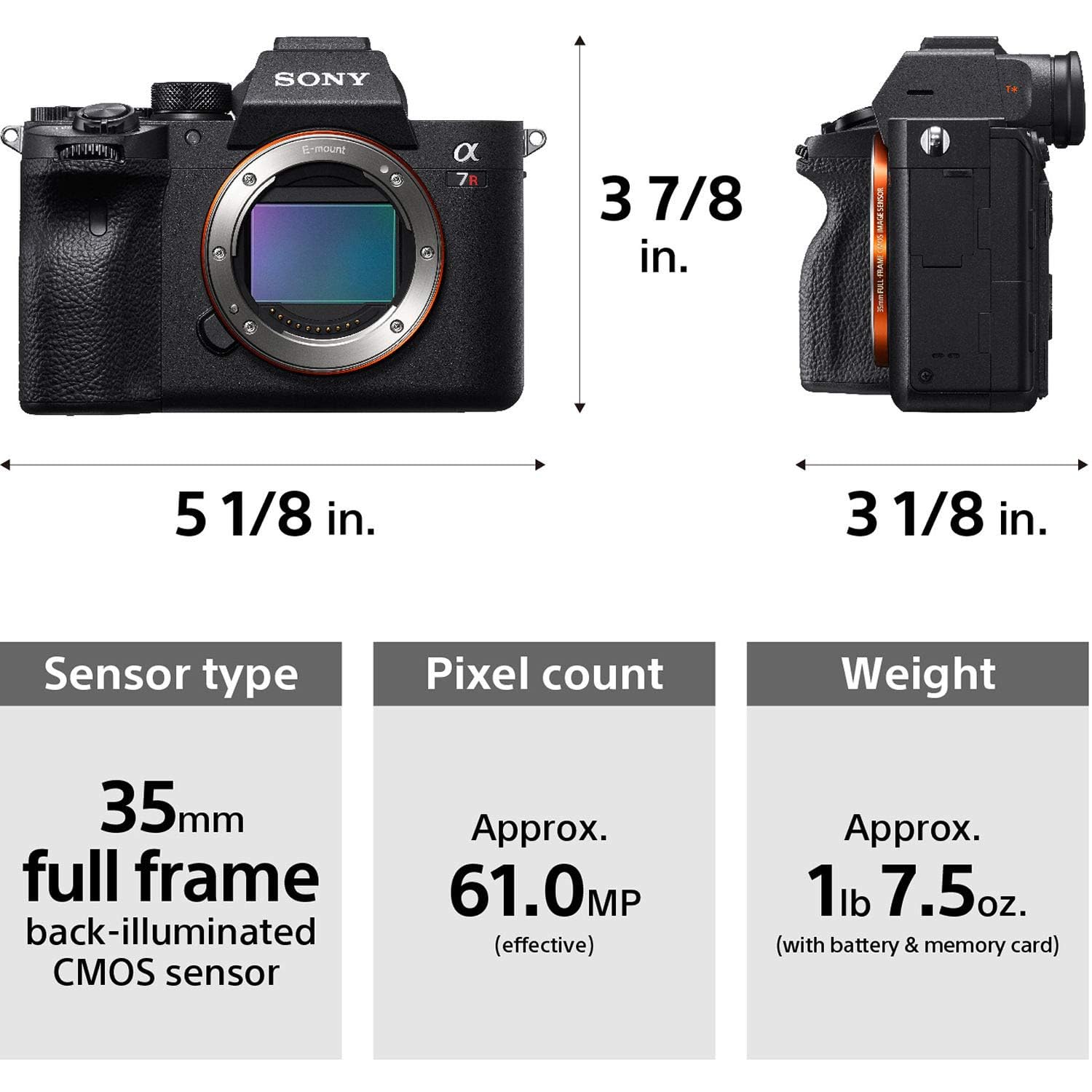Sony α7R IV Full-frame Mirrorless Interchangeable Lens Camera (ILCE7RM4/B)