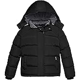 wantdo Boy's Fleece Winter Coat Waterproof Puffer Jacket Warm Winter Jackets with Hood