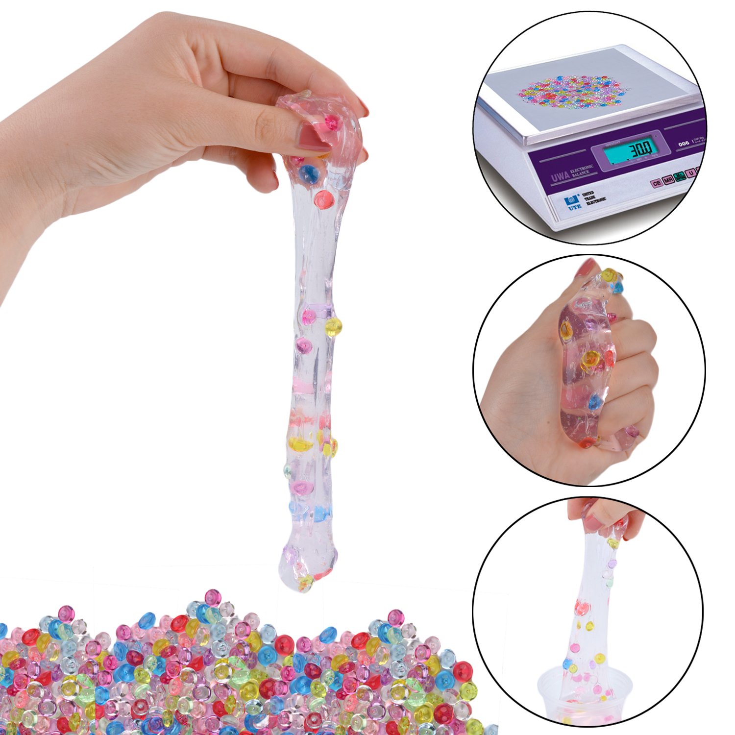 Foam Beads for Slime, Outgeek 26 Pack 13oz Slime Supplies Kit includes Foam Balls, Fishbowl Beads, Glitter Sugar Papers, Fruit Slices, Slime Tools for DIY Slime Making