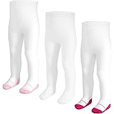 SPTRAMLE Baby Girls Tights, Leggings Stockings for Newborn Toddler Girls(0-24 Months),3 Pack Infant Knit Cotton Pantyhose