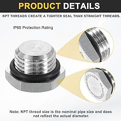 HARFINGTON 2pcs 304 Stainless Steel Pipe Plug