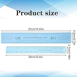 2 Pcs Ceramic Shrinkage Scale Ruler, Clay Sculpture