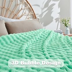 NEWCOSPLAY King Blanket for Couch Aqua Super Soft