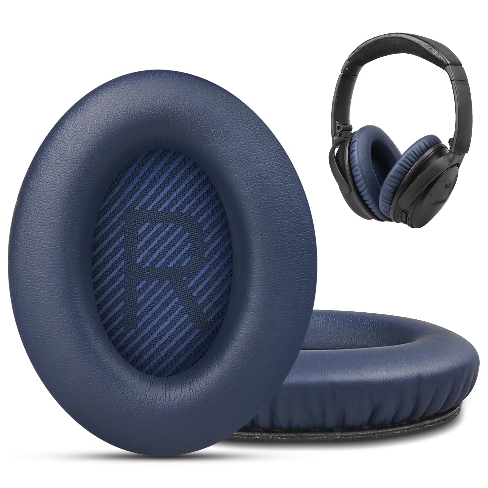 Photo 1 of Premium Replacement Ear Pads for Bose QC35 & QC35ii Headphones by GEVO- Comfortable Adaptive Memory Foam and Extra Durable - Fits QuietComfort 35 & 35ii / SoundLink 1&2 AE?Over-Ear?Blue?