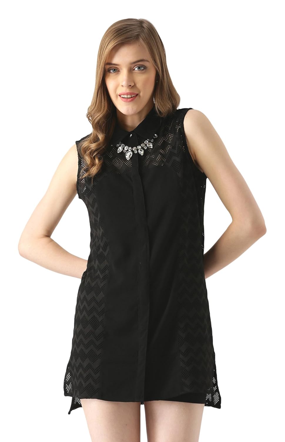 marie claire women's a-line dress (mc264--xl, black, x-large)