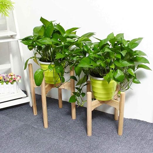 chishizhenxiang Soporte de Flores de Madera, Soporte de contenedor ...