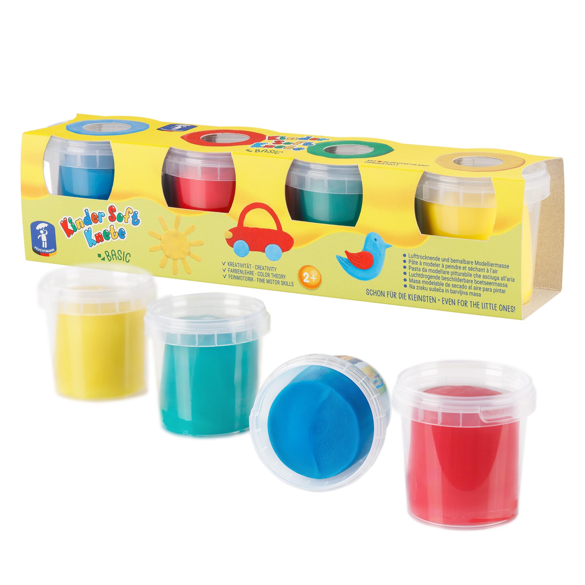 Feuchtmann Kinder Soft Knete Modelling Clay 4Er Pack