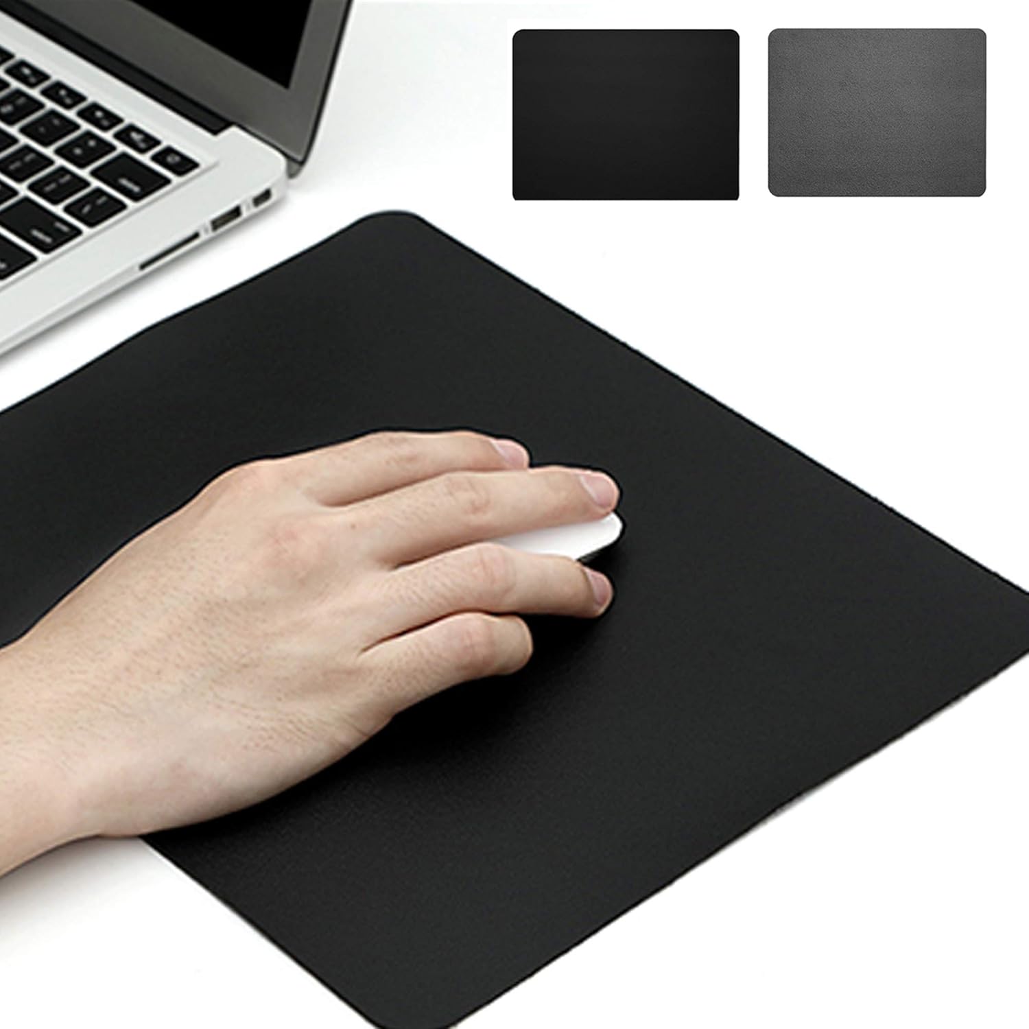 Rectangle Mouse Pad Waterproof PU Leather Mouse Pads, DualSided