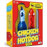 Chicken vs Hotdog Flipping Hilarious Party Game - Kids, Teens, Adults | Flip and Stick Challenges, Laugh-Out-Loud Silly, Family Game Night Games, Funny Gifts and Gag Gifts for Teen Boys, 2+ Players