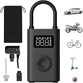 Xiaomi Portable Electric Air Compressor, 150 PSI Tire Inflator for Car, Scooter, Bike Tires and Balls - Cordless with Digital Pressure Detection Charcoal Black