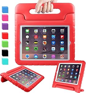 AVAWO Kids Case for 9.7" iPad 2 3 4 (Old Model) - Light Weight Shock Proof Convertible Handle Stand Kids Friendly for iPad 2, iPad 3rd Generation, iPad 4th Generation Tablet - Red