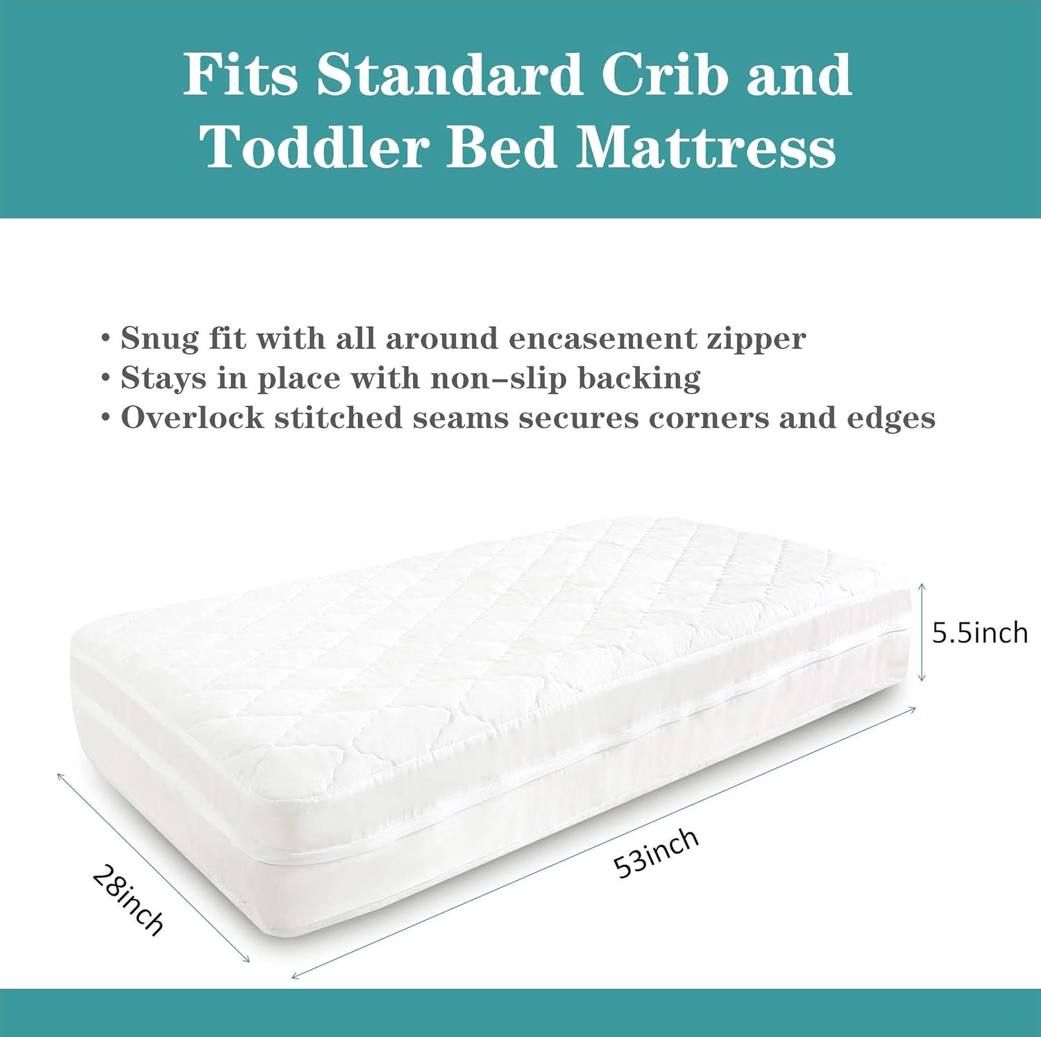 crib mattress protector zippered