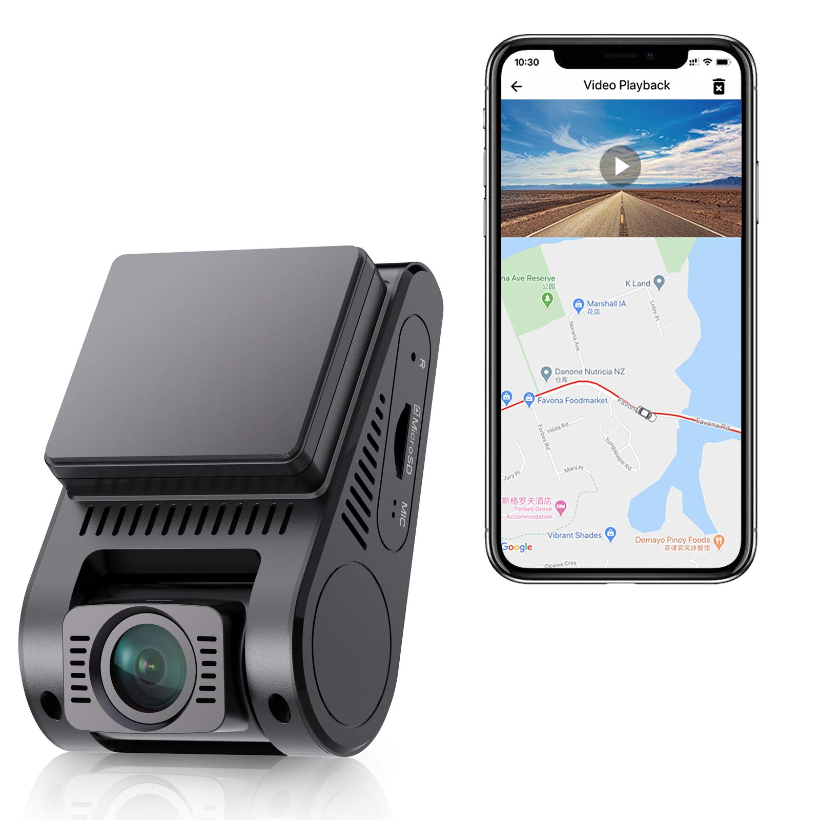 VIOFO A129 Plus Dash Cam 2K 1440P 60fps with GPS Wi-Fi, 140° Wide Angle, Buffered Parking Mode, Emergency Recording, Super Capacitor, Motion Detection
