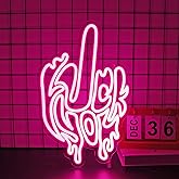 Gdbkabf Finger Neon Sign, Neon Signs for Wall Decor Neon Pink LED Signs Room Neon Light Up Signs Home Decor for Bedroom Club Party Bar Shop USB Operated