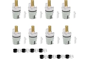 FTZYNQUR RP25513 Faucet Stem Replacement for Delta two handle Faucet Repair Kit Includes RP24096 Cartridge RP4993 Seat and Spring RP24097 Turn stop1/4, 8 pack