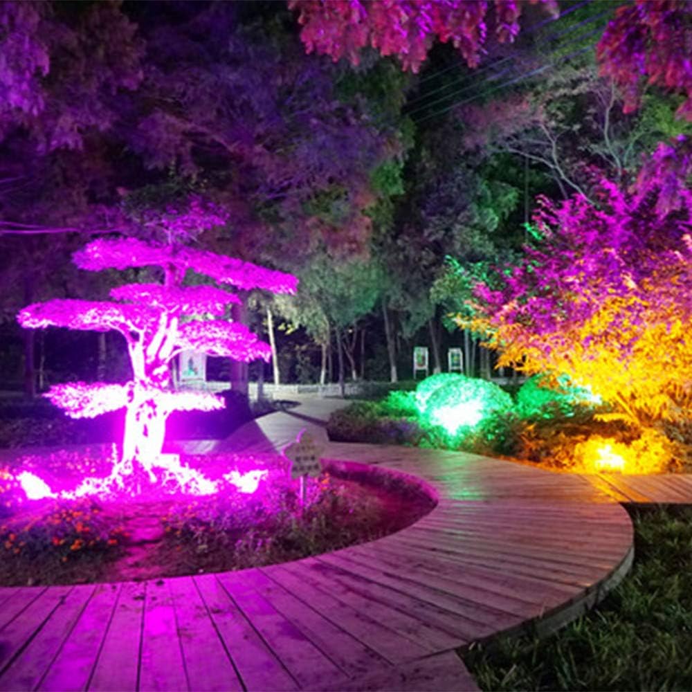 Sunklly Solar Spot Lights Outdoor 2-in-1 Colored Adjustable 7 LED Waterproof Security Tree Spotlights Lawn Step Walkway Garden Changing & Fixed Color (4 Pack): Home Improvement