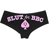 Knaughty Knickers - Slut For BBC - Queen of Spades Boy Short Panties - Love Big Black Cock Boyshort Underwear