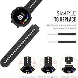 MoKo Silicone Watch Band for Garmin Forerunner 235 220 230 620 630 735XT - Black view 6