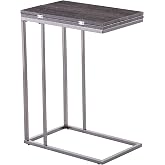 SEI Furniture Clarkdom Expandable C-Table, Graywash and Black