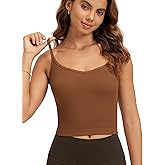 ODODOS Seamless Sweetheart Neck Crop Tank for Women Ribbed Strappy Racerback Cropped Cami Tops