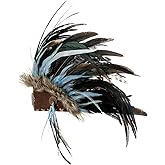 Novum Crafts Feather Headdress | Native American Indian Inspired | Choose Color