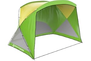 Beach Tent - Sun Shelter for Shade with UV Protection and Water-Resistant Coating for Sports Events and More with Carry Bag by Wakeman Outdoors (Blue)