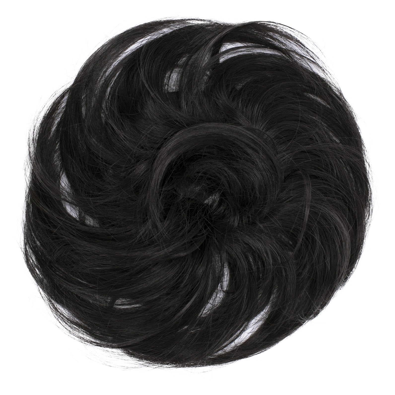CAISHA Synthetic Fiber Hairpiece Scrunchie Scrunchy Updo Slightly Wavy Natural Black G41B