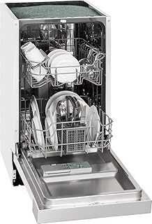 Exquisit Einbau-Geschirrspüler EGSP 1009 E/B | Teilintegriert, Einbaugerät | 9 Maßgedecke | Weiß