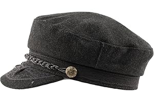 Epoch hats company Men's Greek Fisherman Sailor Fiddler Winter Wool Driver Hat Flat Cap