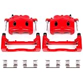 PowerStop Front Red Powder Coated Brake Caliper Pair for Cadillac Escalade 2008-20 |Escalade ESV 2008-20 |Escalade EXT 2008-13 |XTS 2013-19 - High-Temp Brake Caliper Upgrade, S4918A